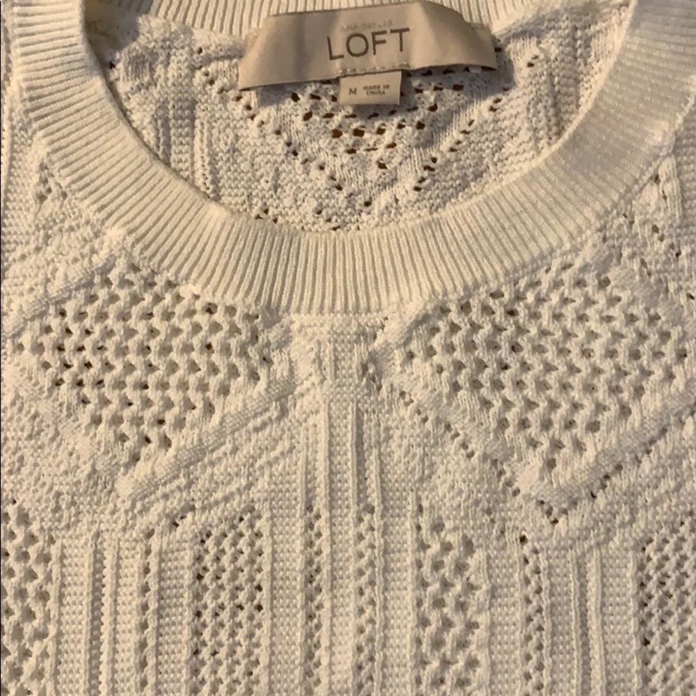 Loft white sweater